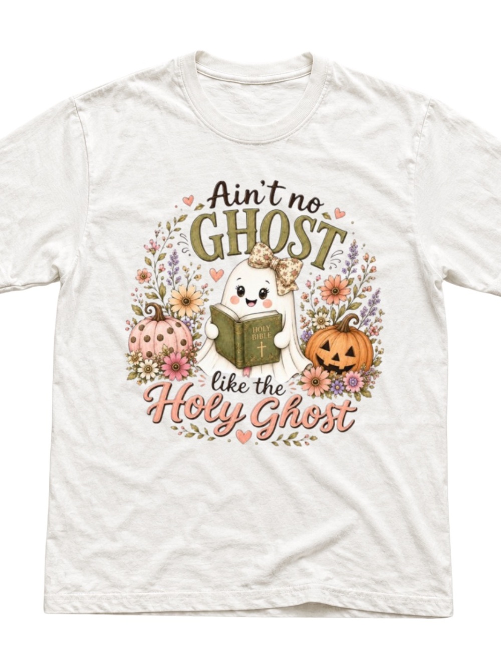 White Kids' Short-Sleeve 'Ain't No Ghost Like the Holy Ghost' Graphic Tee
